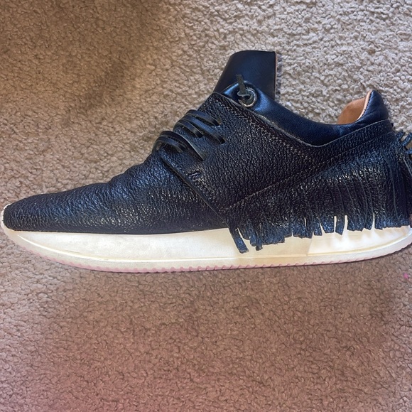 Esseutesse black and white leather sneakers size 38 - Picture 9 of 14